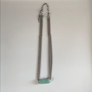 KEEP Collective Silver Multichain Necklace w/ Aqua